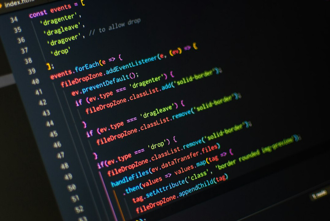 javascript code on screen